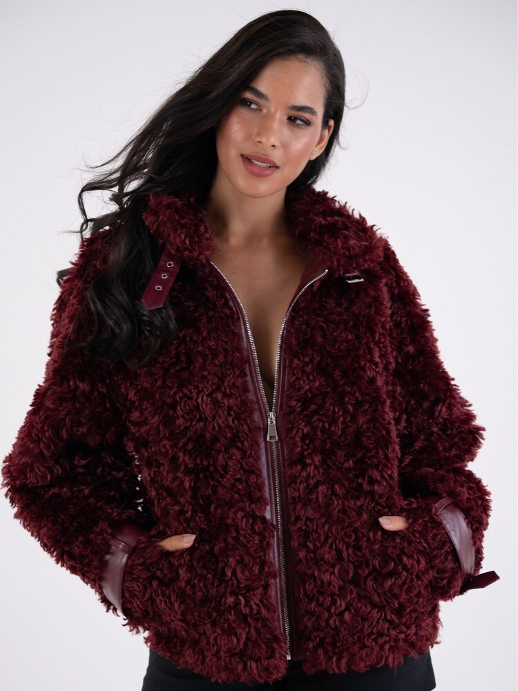Amy Lynn Red Celeste Faux Shearling Coat - Image 9 of 9