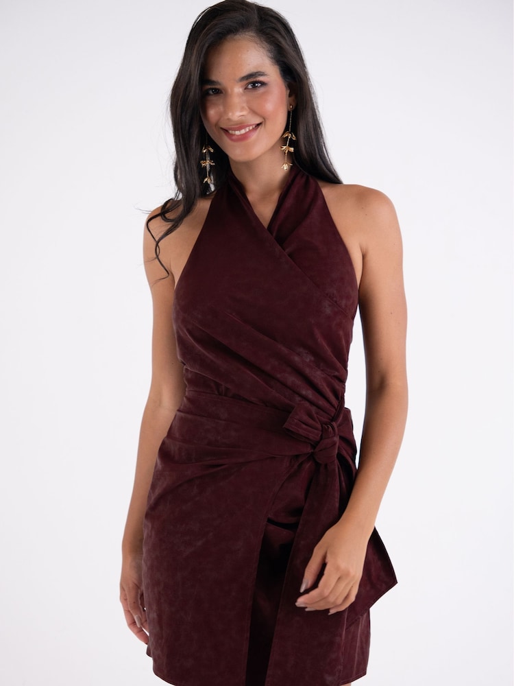 Amy Lynn Red Ingrid Soft-Touch Coated PU Mini Dress - Image 4 of 4 Amy Lynn Red Ingrid Soft-Touch Coated PU Mini Dress - Image 4 of 4
