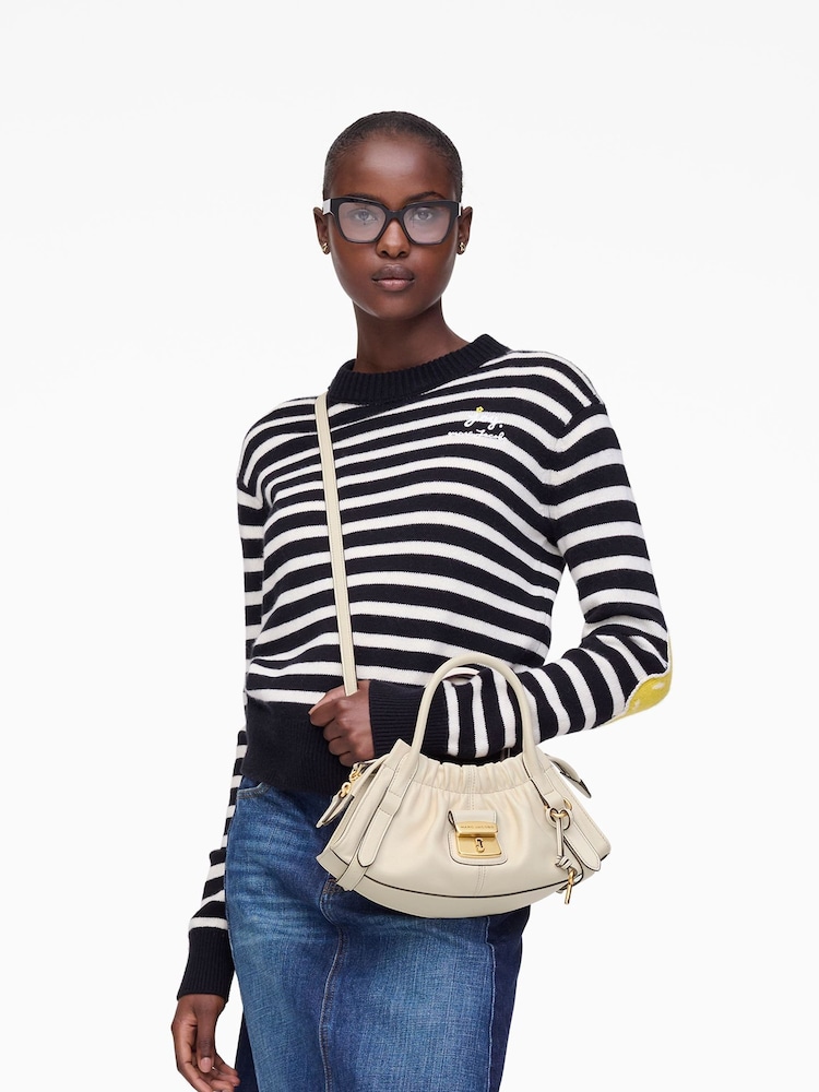 Marc Jacobs Cream The Small Suede Cristina Satchel Bag - Image 2 of 6