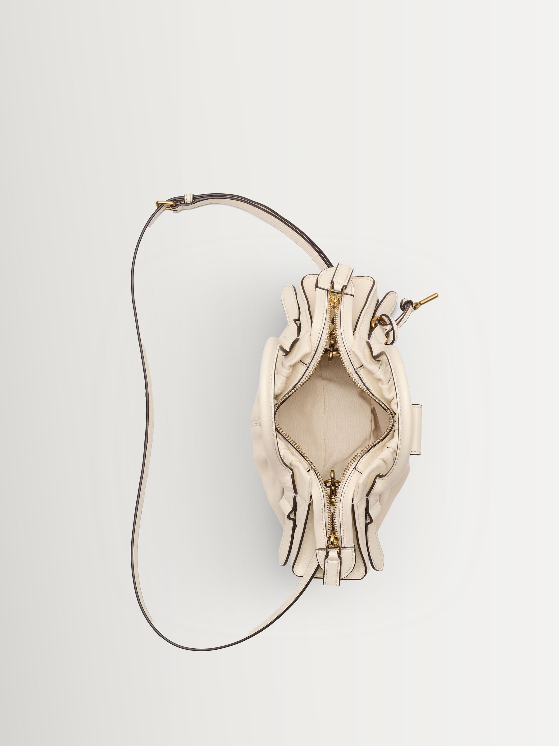 Marc Jacobs Cream The Small Suede Cristina Satchel Bag | Seasons