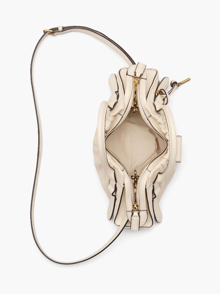 Marc Jacobs Cream The Small Suede Cristina Satchel Bag - Image 6 of 6