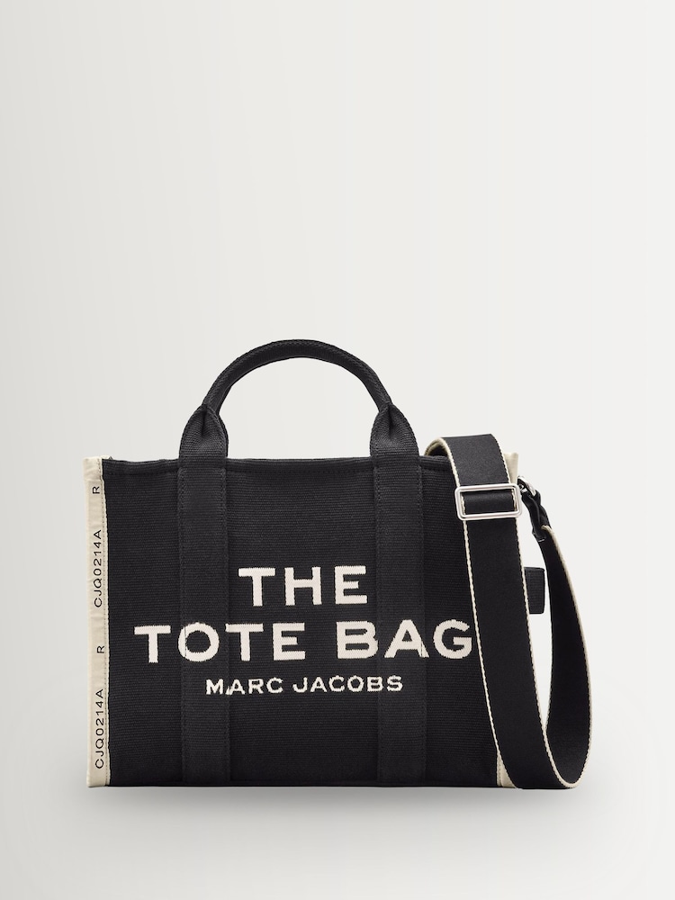 Marc Jacobs Black The Medium Tote Jacquard Bag - Image 1 of 10