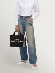 Marc Jacobs Black The Medium Tote Jacquard Bag - Image 4 of 10