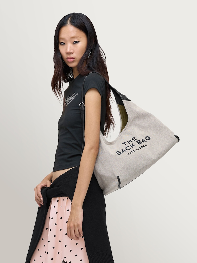 Marc Jacobs Grey The Belted Sack Bag - Image 2 of 6