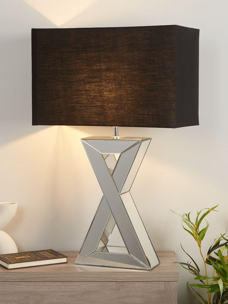Searchlight Chrome Xylo Table Lamp - Image 1 of 4 Searchlight Chrome Xylo Table Lamp - Image 1 of 4
