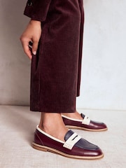 Boden Red Nya Penny Loafers - Image 1 of 5