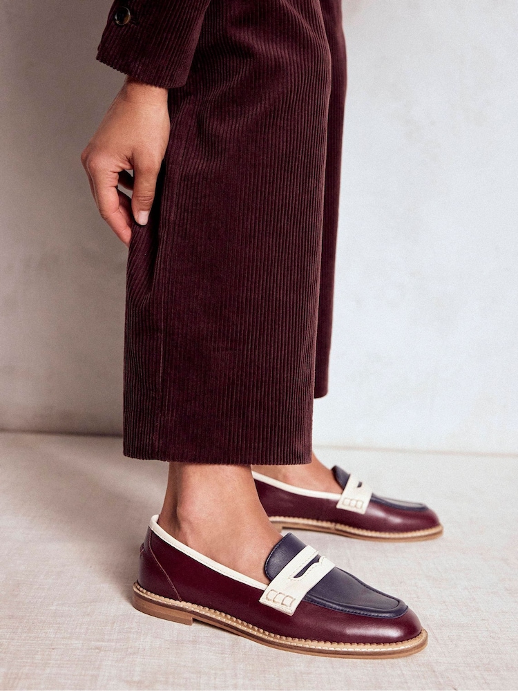 Boden Red Nya Penny Loafers - Image 1 of 5