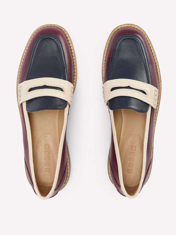 Boden Red Nya Penny Loafers - Image 5 of 5