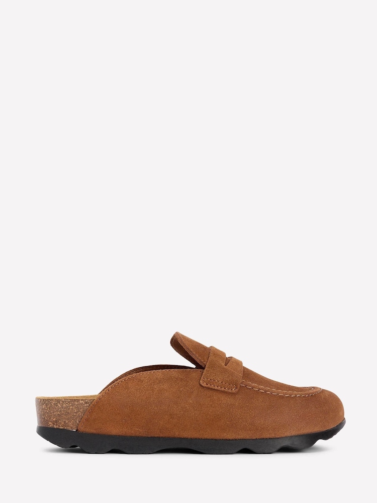 Boden Brown Suede Mule Clogs - Image 2 of 5