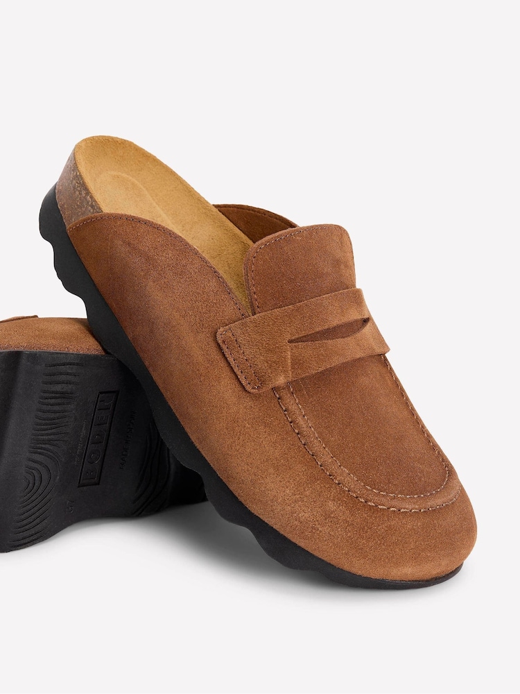 Boden Brown Suede Mule Clogs - Image 5 of 5