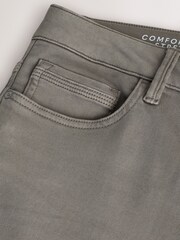 啡灰色 - 修身剪裁 - 舒適彈力牛仔褲 - 圖片 10，共 11