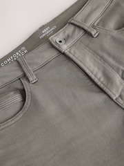 Taupe Brown Slim Fit Comfort Stretch Jeans - Image 3 of 5