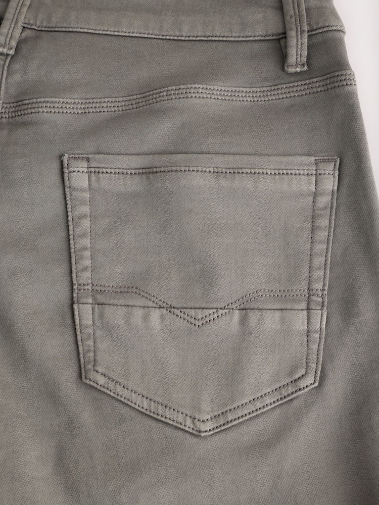 Taupe Brown Slim Fit Comfort Stretch Jeans - Image 5 of 5