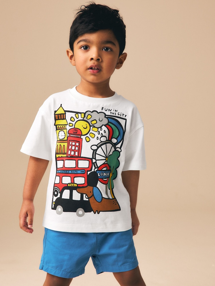 White London Short Sleeve Graphic T-Shirt (3mths-7yrs) - Image 1 of 7