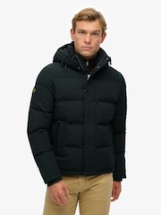 Superdry Green Everest Short Hooded Puffer Jacket - Image 1 of 6