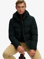 Superdry Green Everest Short Hooded Puffer Jacket - Image 5 of 6