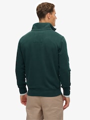 Superdry Green Vintage Athletic Zip Half-Zip Jumper - Image 2 of 6