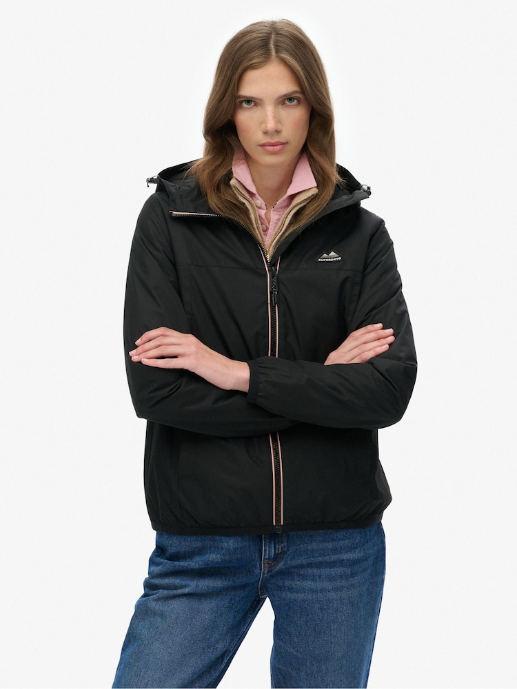 Superdry Black Essential Tri Windbreaker Jacket - Image 1 of 6