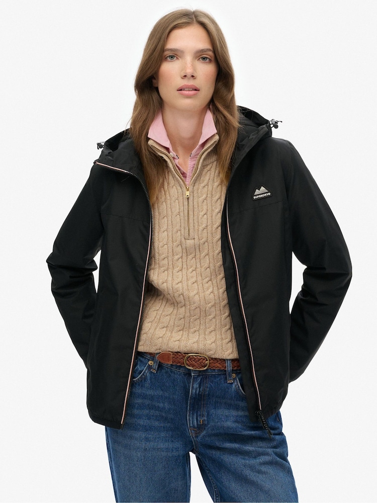 Superdry Black Essential Tri Windbreaker Jacket - Image 2 of 6