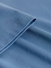 Blue Mid Regular Fit Essential Crew Neck Cotton T-Shirt - Image 8 of 8