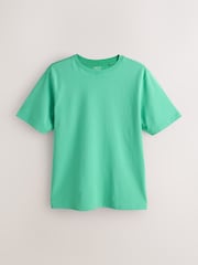 Green Mint Regular Fit Essential Crew Neck Cotton T-Shirt - Image 5 of 7