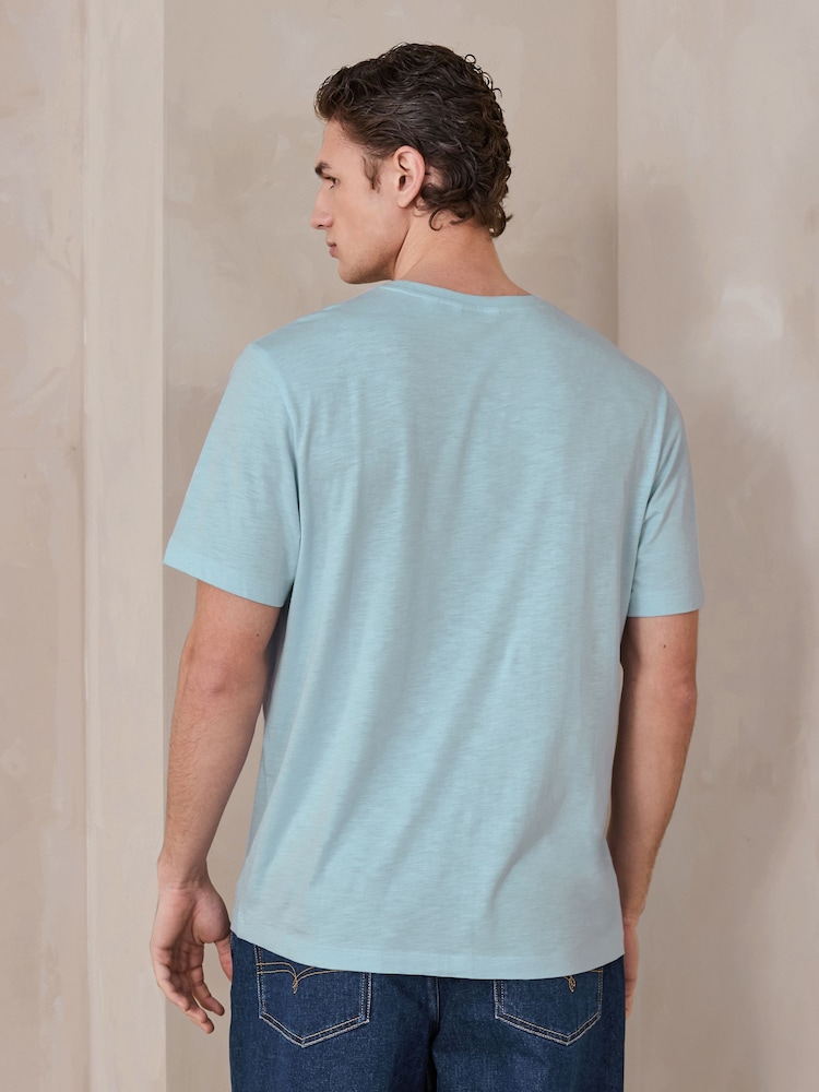 Blue Lightweight Slub Modal T-Shirt - Image 2 of 7