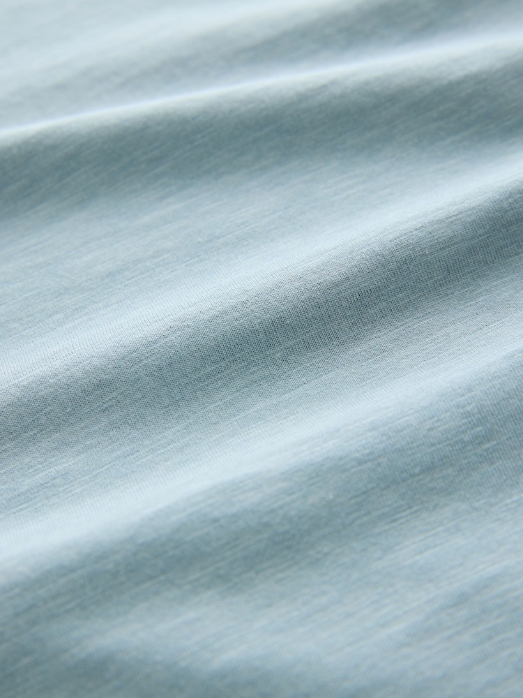 Blue Lightweight Slub Modal T-Shirt - Image 7 of 7