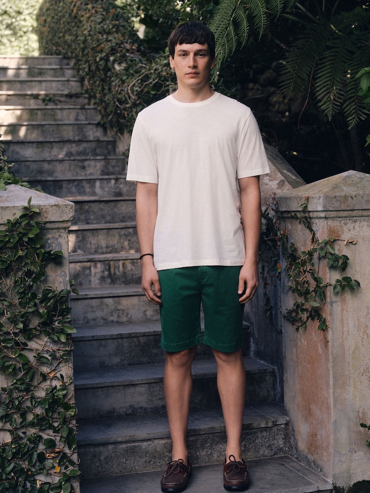 Ecru Lightweight Slub Modal T-Shirt - Image 2 of 7