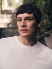 Ecru Lightweight Slub Modal T-Shirt - Image 4 of 7