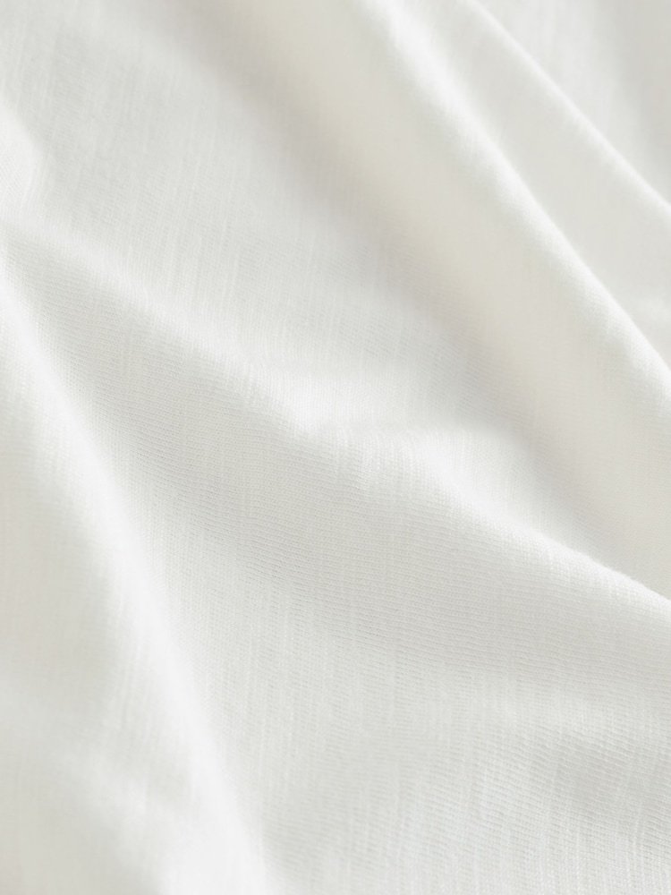 Ecru Lightweight Slub Modal T-Shirt - Image 7 of 7