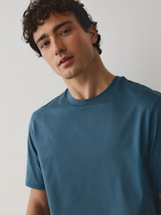 Blue Regular Fit Signature SUPIMA® Cotton Crew Neck T-Shirt - Image 2 of 4