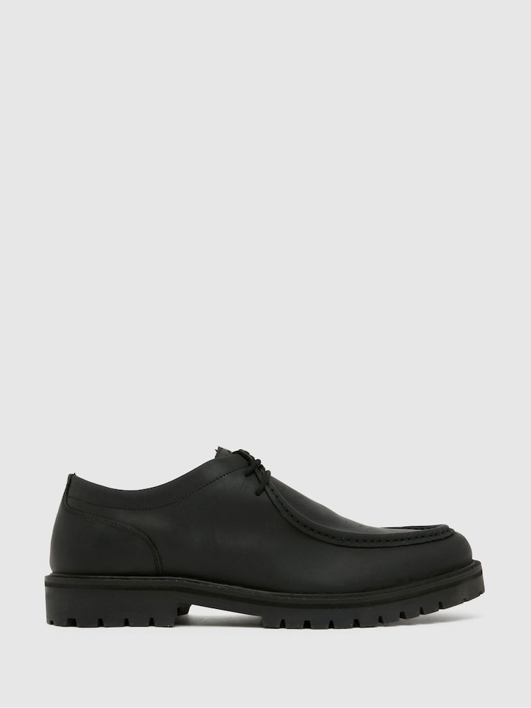 Schuh Presley Leather Apron Black Shoes - Image 1 of 4 Schuh Presley Leather Apron Black Shoes - Image 1 of 4