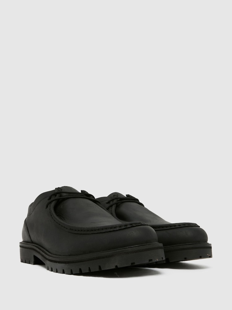 Schuh Presley Leather Apron Black Shoes - Image 2 of 4 Schuh Presley Leather Apron Black Shoes - Image 2 of 4