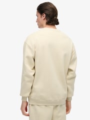 Superdry Cream Blank Oversized Crew Sweattop - Image 3 of 7