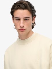 Superdry Cream Blank Oversized Crew Sweattop - Image 5 of 7