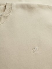 Superdry Cream Blank Oversized Crew Sweattop - Image 7 of 7