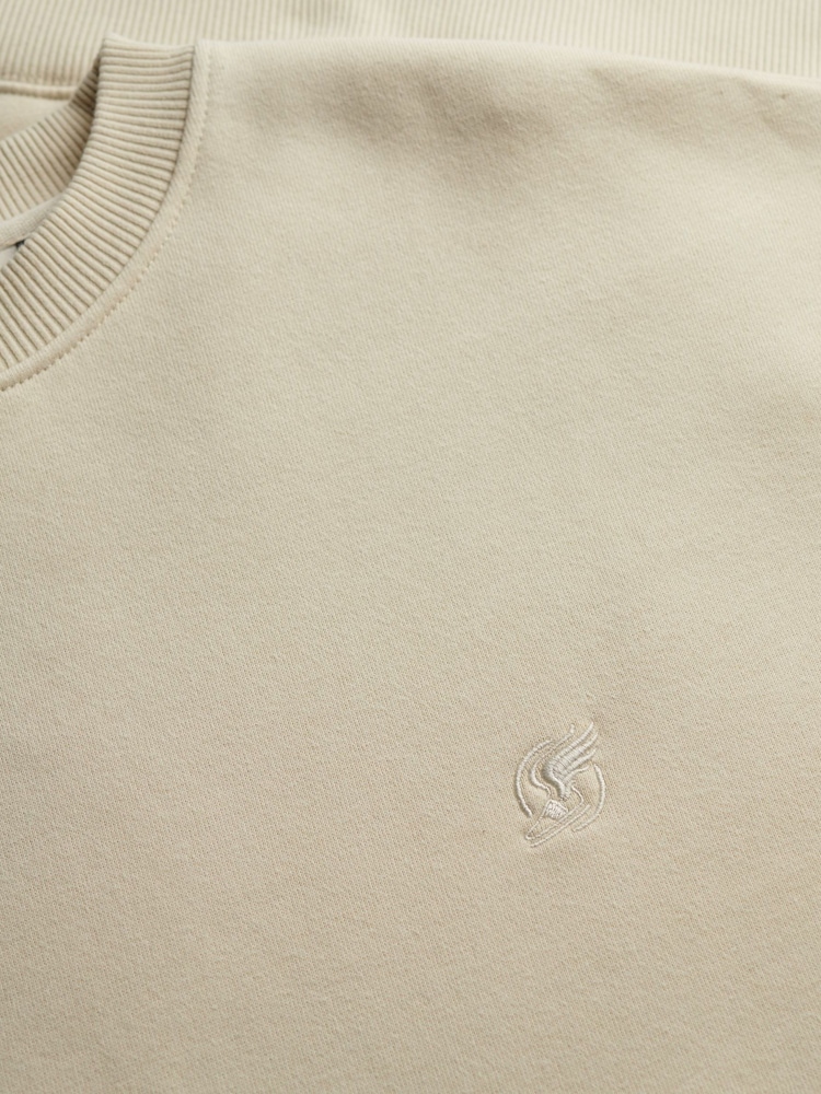 Superdry Cream Blank Oversized Crew Sweattop - Image 7 of 7