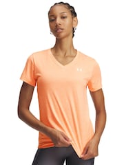 Under Armour Orange Tech V-Neck T-Shirt - Image 1 of 3