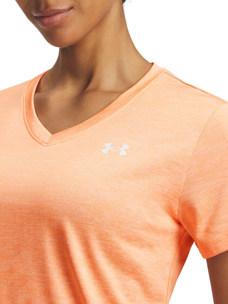 Under Armour Orange Tech V-Neck T-Shirt - Image 3 of 3