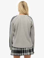 Superdry Grey Athletic Essentials Graphic Long Sleeve Top - Image 3 of 6