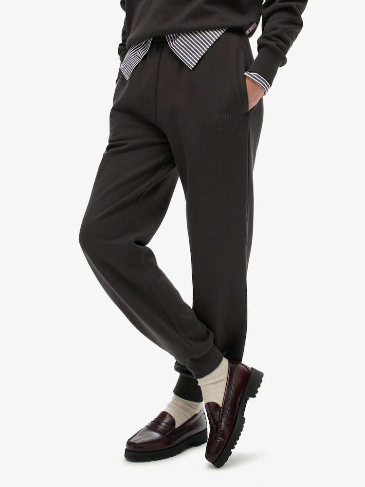 Superdry Black Country Club Cuff Joggers - Image 2 of 7