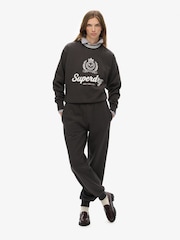Superdry Black Country Club Cuff Joggers - Image 4 of 7