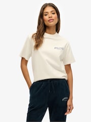 Superdry White Athletic Essentials Oversized T-Shirt - Image 1 of 6
