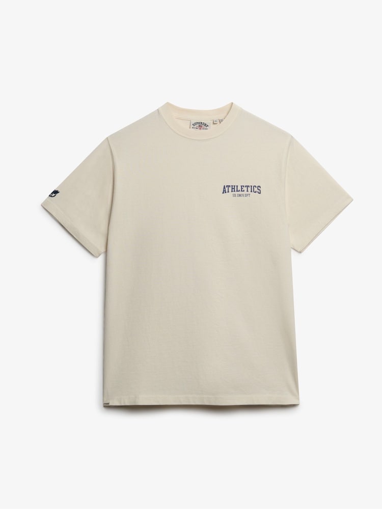 Superdry White Athletic Essentials Oversized T-Shirt - Image 6 of 6