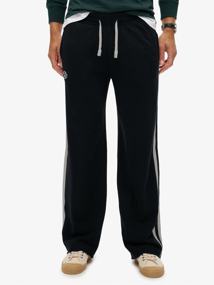 Superdry Black Athletic Fives Joggers - Image 1 of 8 Superdry Black Athletic Fives Joggers - Image 1 of 8