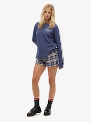 Superdry Blue Athletic Essentials Graphic Long Sleeve Top - Image 1 of 6