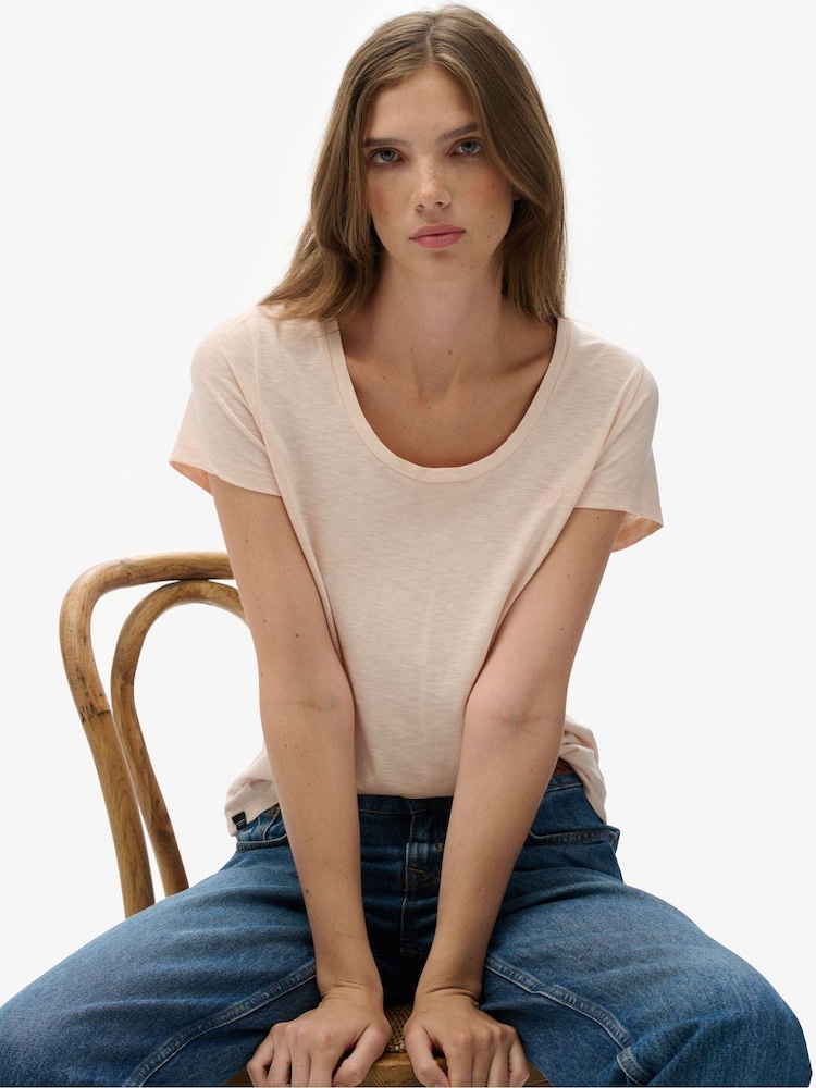 Superdry Cream Studios Scoop Neck T-Shirt - Image 1 of 7