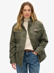 Superdry Green Military Borg Jacket - Image 2 of 7