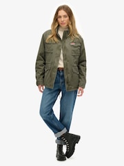 Superdry Green Military Borg Jacket - Image 4 of 7