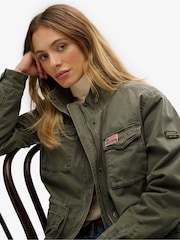 Superdry Green Military Borg Jacket - Image 5 of 7
